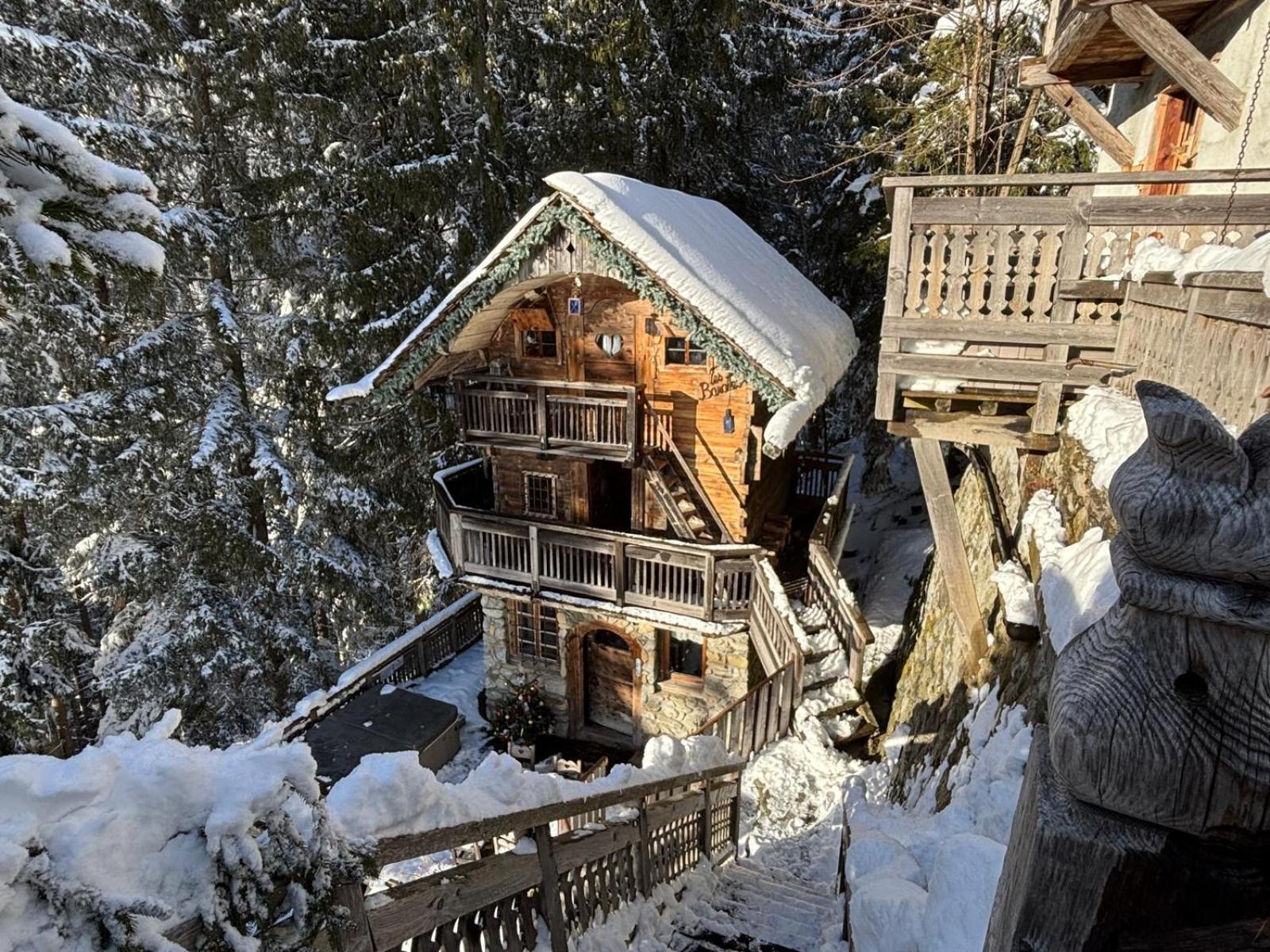 שאמוני Hotel Les Chalets De Philippe Avec Jacuzzis Privatifs מראה חיצוני תמונה